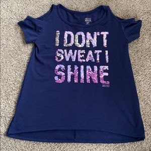 Justice navy blue shirt